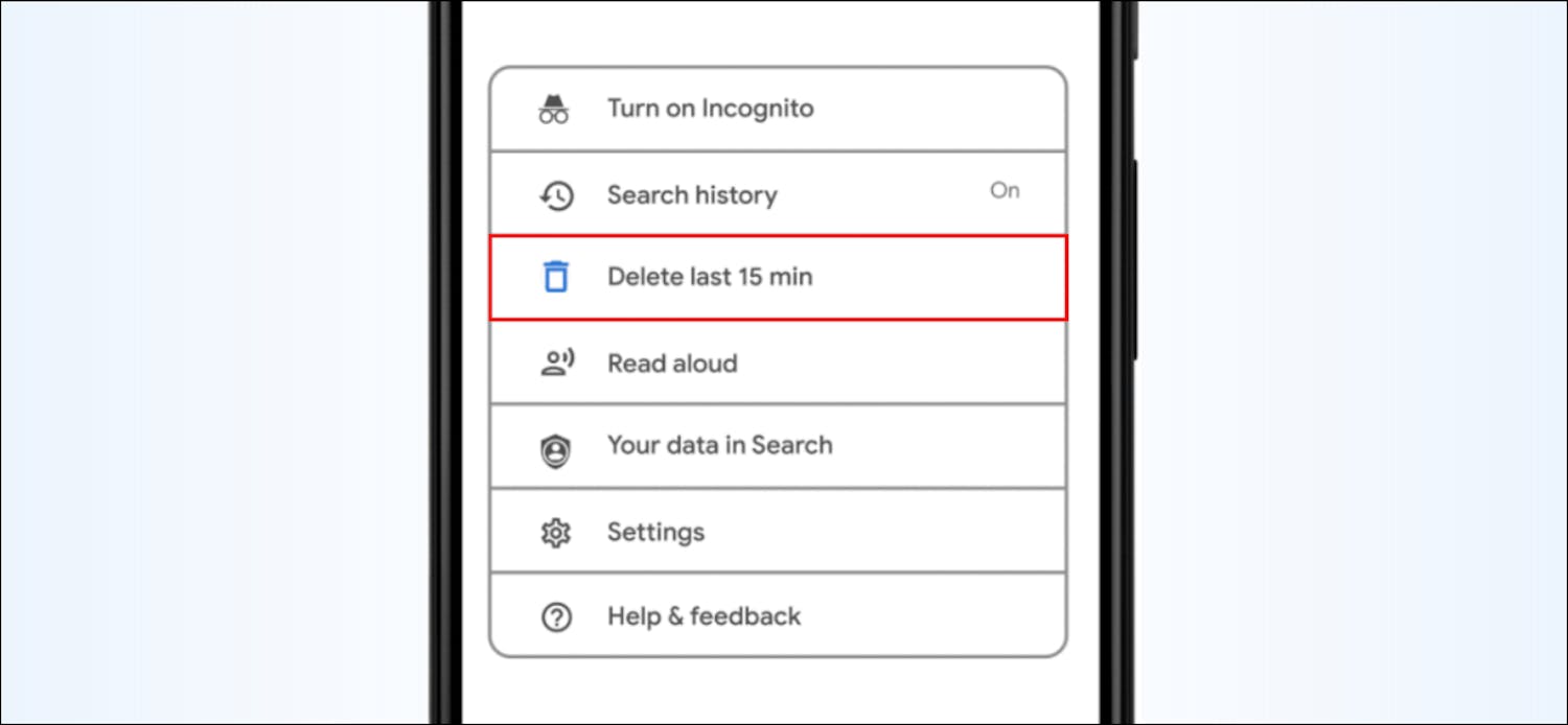 Radera 15 minuter: Nu kan du enkelt radera de senaste 15 minuterna av din Google-historik